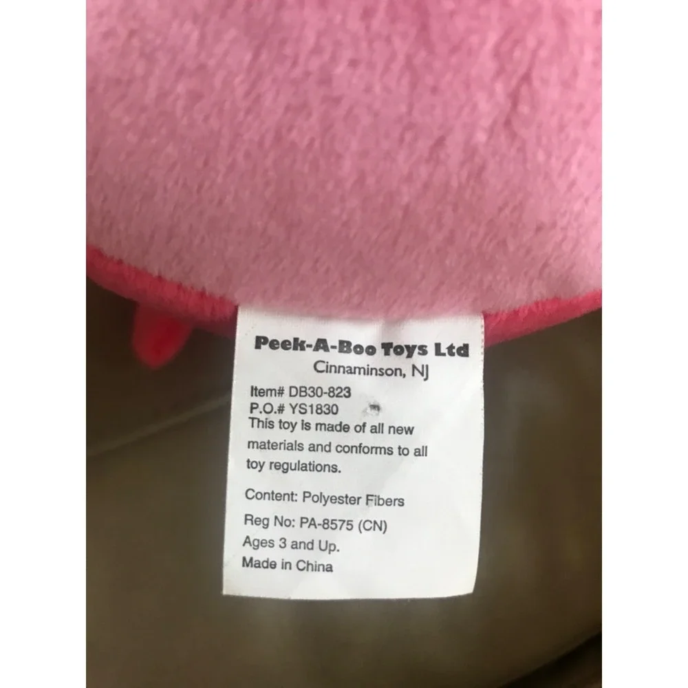 Scooby The Shark Eating Donut Toy Stuffed Animal LARGE Pink‎ Pillow Plush 10